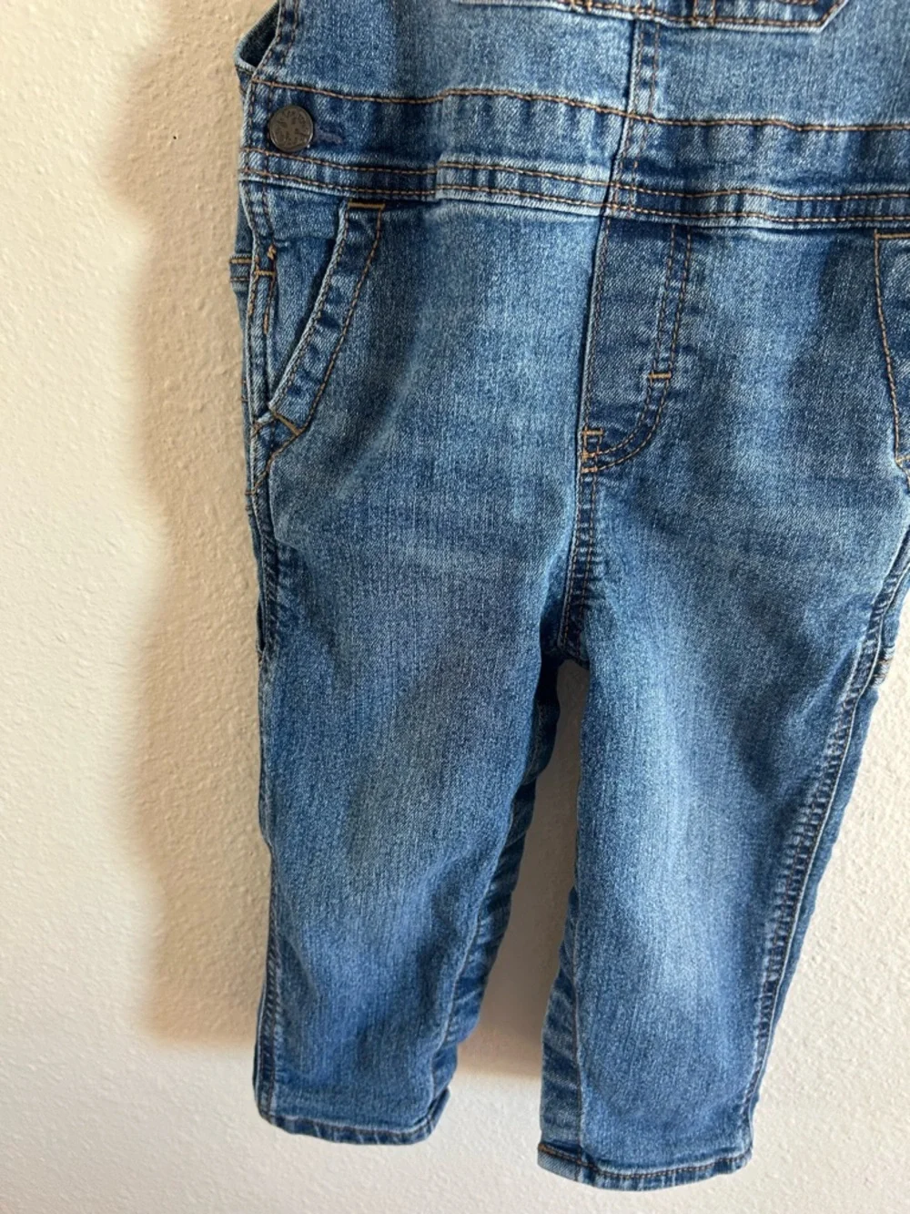 Oshkosh Vestbak Denim Snap Overalls Baby Size 24 Mon